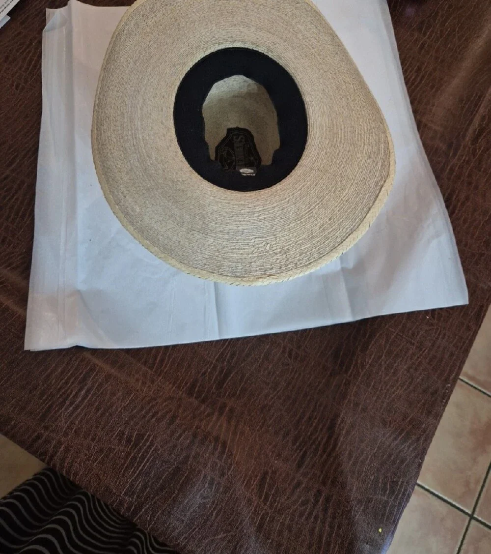 Cavenders Children's Palm Straw Wide Brim Hat - Natural